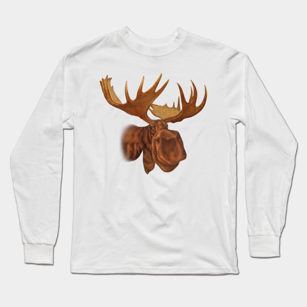 Moose Long Sleeve T-Shirt by lightidea